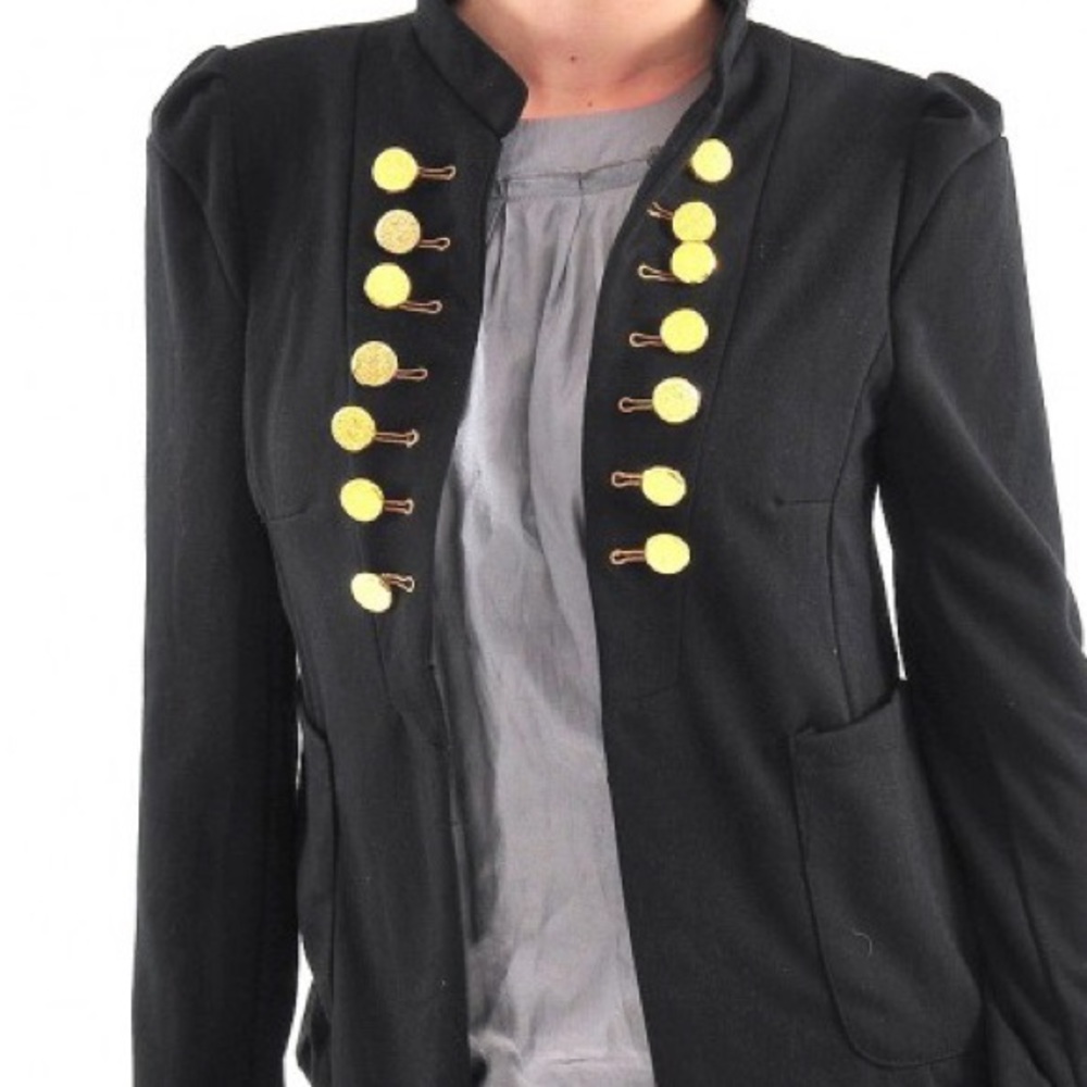 Military Open Front Jacket
